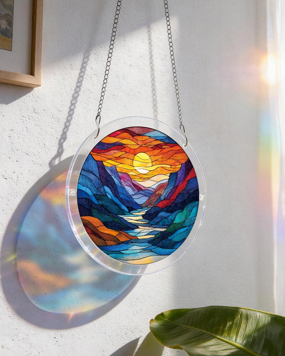 Acrylic Jigsaw Puzzle Suncatcher - Moonlit Riverscape