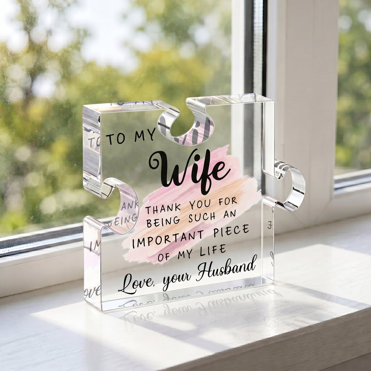 The "Important Piece of My Life" Acrylic Puzzle Keepsake | Heartfelt Gift for Family & Friends