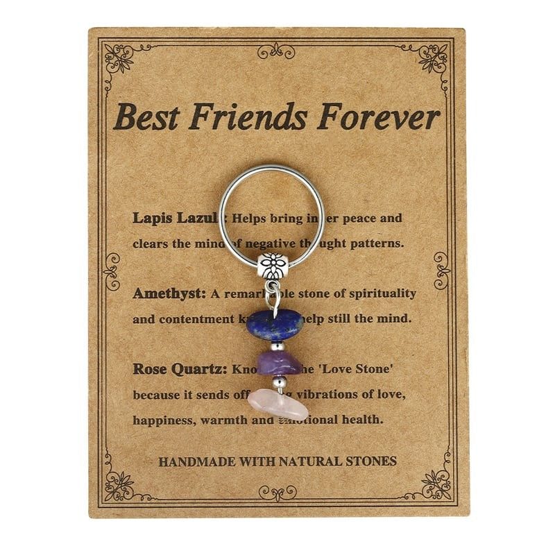 ✨Handmade Natural Stone Keychain – Carry Positivity Everywhere