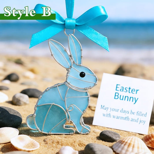 Easter Wire Wrapped Sea Glass Pendants